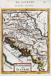 Karte von Ungarn und dem Balkan 1683