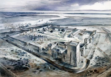 Portchester Castle, 15. Jahrhundert, um 1960er Jahre