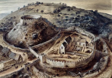 Totnes Castle, 14. Jahrhundert, ca. 1960er Jahre