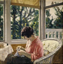 Junge Frau beim Nähen; Jeune Femme Cousant, um 1913