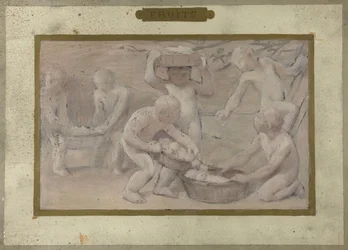 Skizze für den Festsaal des Hôtel de Ville de Paris: Früchte, zwischen 1889 und 1895