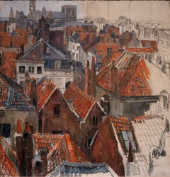 Die Dächer von Gent (unvollendete Version, c.1920-22)