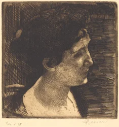 Frau im Profil