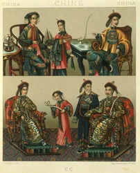 Illustration der kaiserlichen Familie von Chin; China