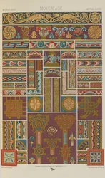 Mittelalter, Tafel 40 aus Polychromer Schmuck: Einhundert Tafeln in Gold, Silber und Farben, 1873