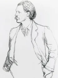 Porträt von George Gissing, englischer Romanautor