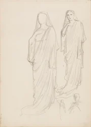 Aino Ackté als Alcestis, Skizze