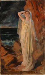 Aino Ackté als Alcestis am Ufer des Styx