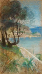 Landschaft vom Mittelmeer