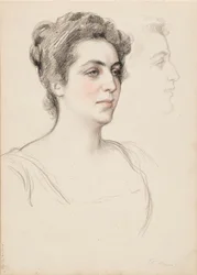 Skizze für ein Frauenporträt