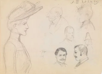 Porträtstudie (verso Begonien)