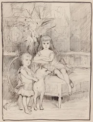 Porträtstudie für Michael und Xenia, Kinder des Zaren Alexander III.