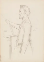 Robert Kajanus, Skizze für ein Porträt