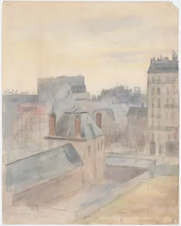 Blick vom Haus des Künstlers in Paris