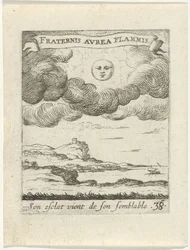 Landschaft mit Mond