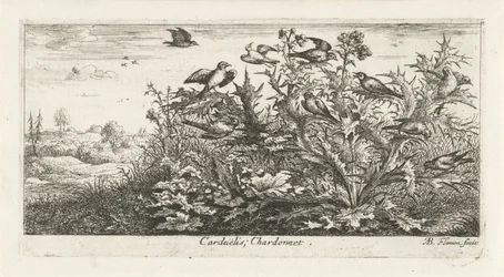 Landschaft mit Distelfinken