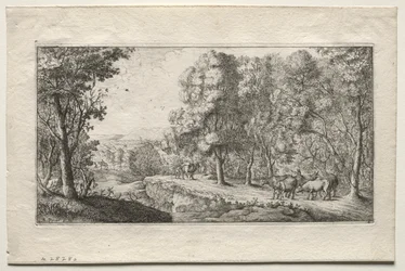 Die Straße am Waldrand