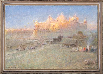 Jumna Musjid, Agra, Morgendämmerung