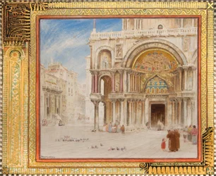 Peter und Johannes am Tor des Tempels, San Marco, Venedig, ca. 1872