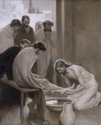 Jesus wäscht seinen Jüngern die Füße, 1898