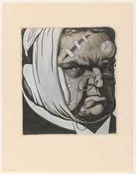Karikatur von Abraham Kuyper nach der Reise nach Brüssel und der Heeckeren-Affäre