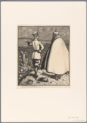Entwurf für eine politische Karikatur über den Ersten Weltkrieg