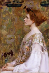 Frau mit roten Haaren