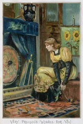 Sehr kostbare Wünsche für dich, viktorianische Weihnachtskarte, veröffentlicht von Hildesheimer und Faulkner, London, ca. 1880