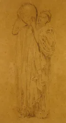 Mädchen mit Krug, ca. 1867