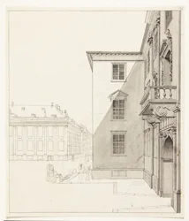 Kongens Nytorv. Teil von Charlottenborg und Thotts Palast