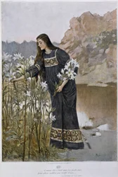 Eine Frau bläst Iris (von Lynch, frühes 20. Jahrhundert)