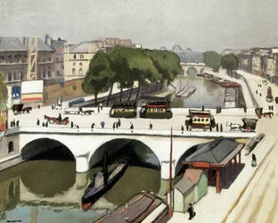 Die Pont Saint Michel in Paris. Gemälde von Albert Marquet (1875-1947)