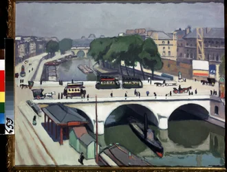 "Die Saint-Michel-Brücke in Paris und das Quai des Grands-Augustins". Gemälde von Pierre Albert Marquet (1875-1947)