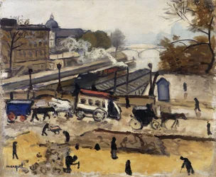 Paris, die Neue Brücke, Arbeit