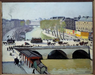 Blick auf die Pont Saint Michel in Paris