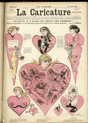 Illustration von Albert Robida (1848-1926) für das Cover von La Caricature (1880)