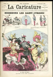 Illustration von Albert Robida (1848-1926) für das Cover von La Caricature (1880)