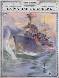 Französisches Kriegsschiff, Titelillustration aus 