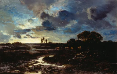 Weide in der französischen Landschaft