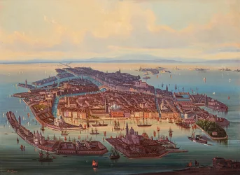 Luftaufnahme von Venedig, 1867