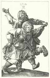 Bauernpaar beim Tanzen