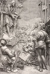 Johannes der Täufer predigt in der Wüste