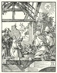 Die Anbetung der Hirten (Gravur)