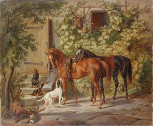 Pferde an der Veranda, 1843