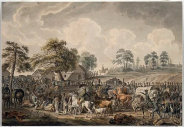 Die Große Armee überquert den Fluss Daugava am 24. Juli 1812