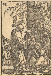 Christus nimmt Abschied von seiner Mutter, aus Der Fall und die Erlösung der Menschheit..., ca. 1513