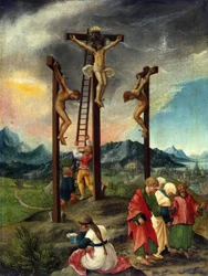 Christus am Kreuz zwischen den beiden Dieben