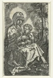 Maria mit Kind in Landschaft