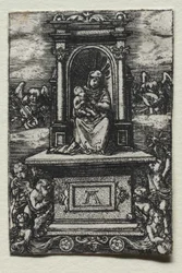 Die schöne Jungfrau von Regensburg auf einem Altar