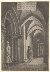 Die Eingangshalle der Regensburger Synagoge, 1519